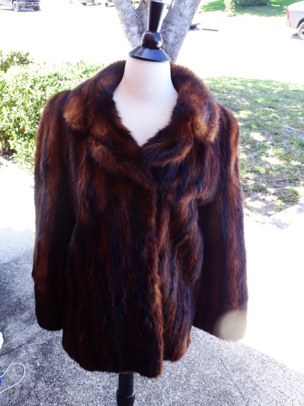 Mink Jacket Chocolate Brown Stunning Vtg